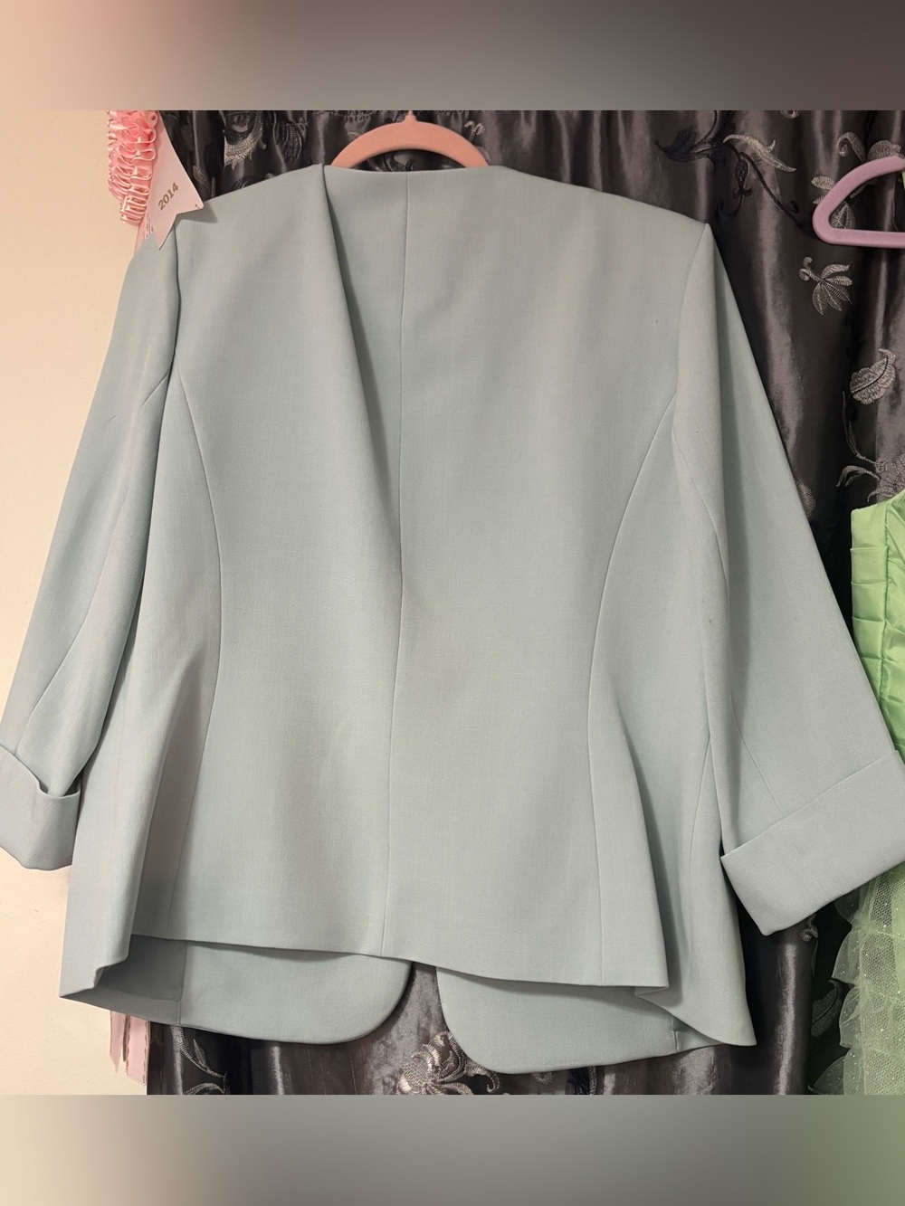 Kasper Mint Open-Front Women's Blazer Jacket - Picture 2 of 3